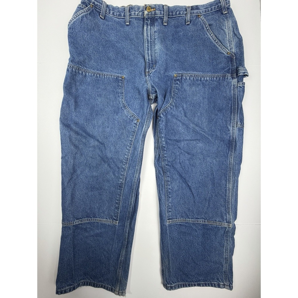 Carhartt Dungaree Fit Carpenter Denim Jeans Men Size 44x30 B13 STW Grunge